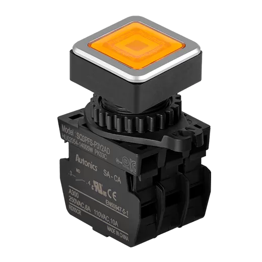 Nút nhấn vuông O30 có lỗ lắp đặt